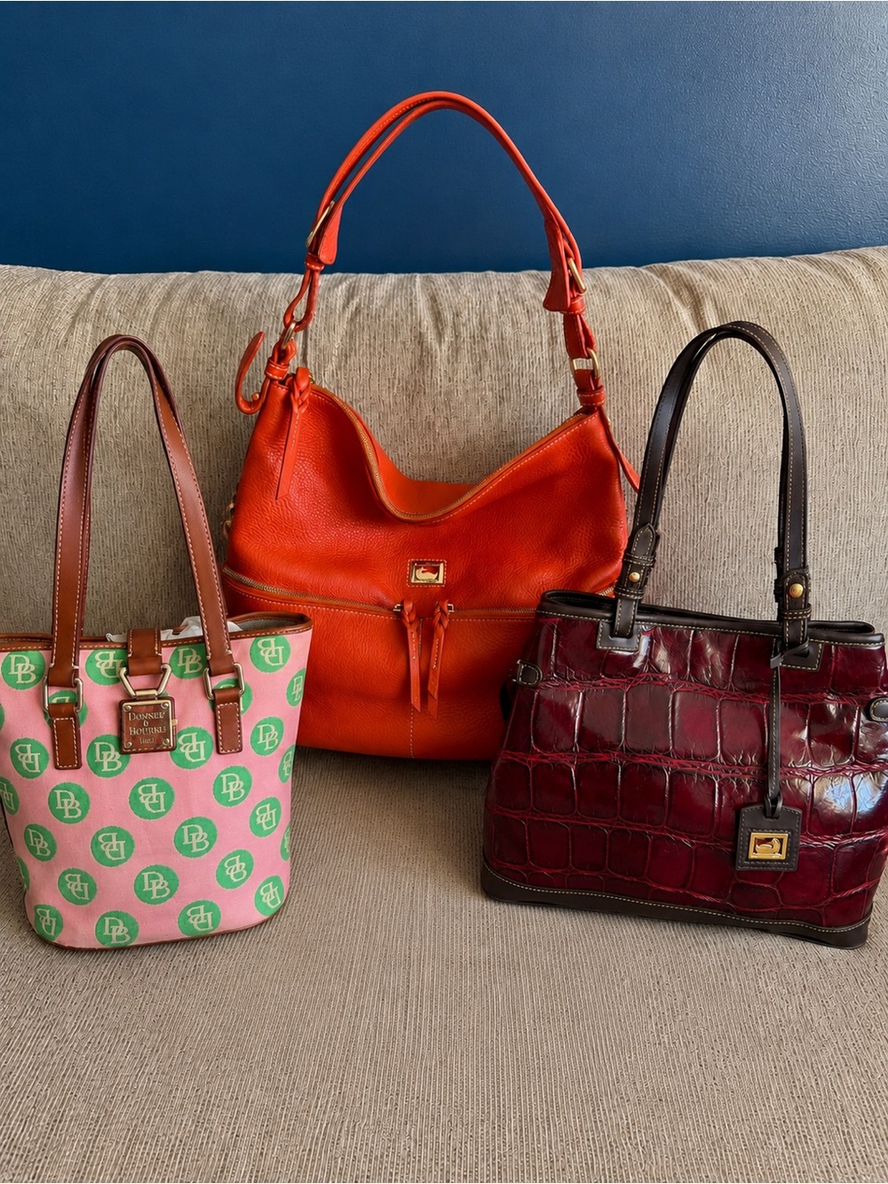 Dooney & Bourke Handbag Collection- 3 Designer bags   EUC